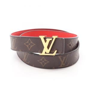 LOUIS VUITTON Brown Monogram Leather Belt